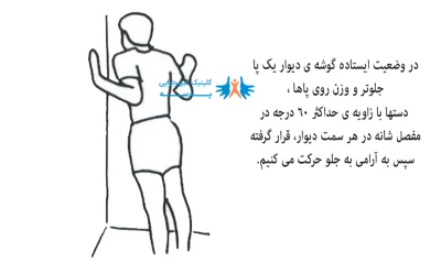 فیزیوتراپی گردن با حرکت 60 درجه دست ها